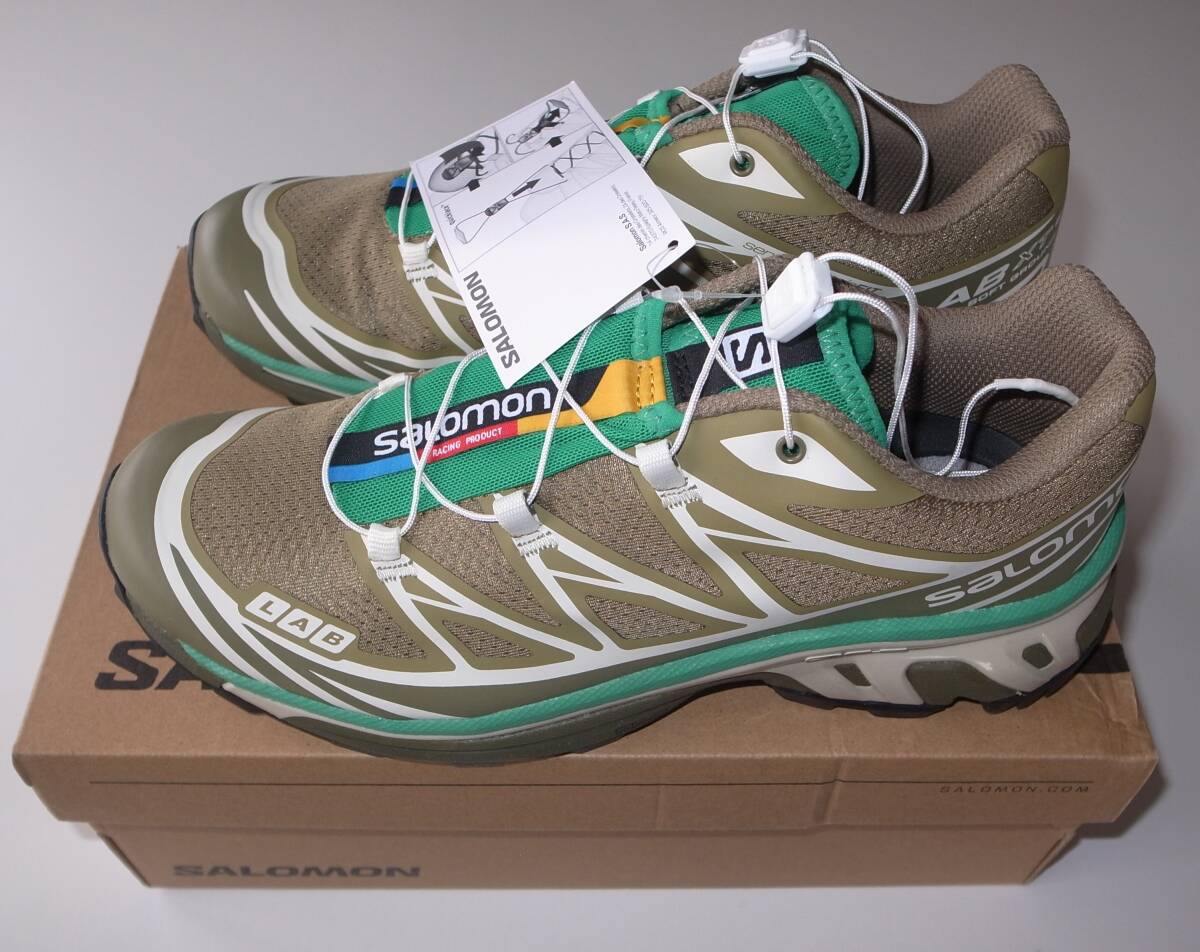 SALOMON XT-6 26cm US8 DRIED HERB / DEEP LICHEN GREEN / BRIGHT GREEN