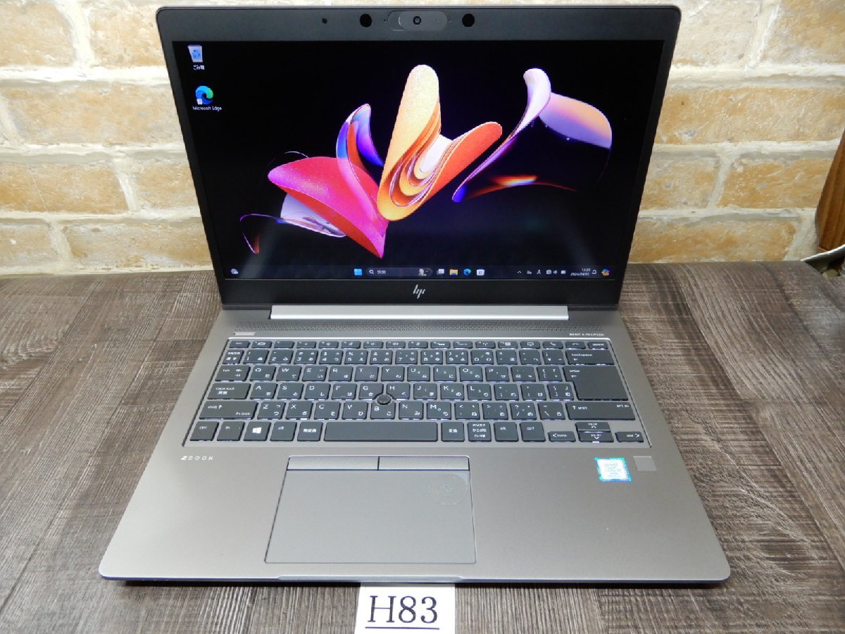 H83☆最新Windows11★第8世代 Core i7★WEBカメラ & 高速 512GB SSD★メモリ32GB★フルHD14w 液晶ノート★無線LAN★HP ZBook 14u G6