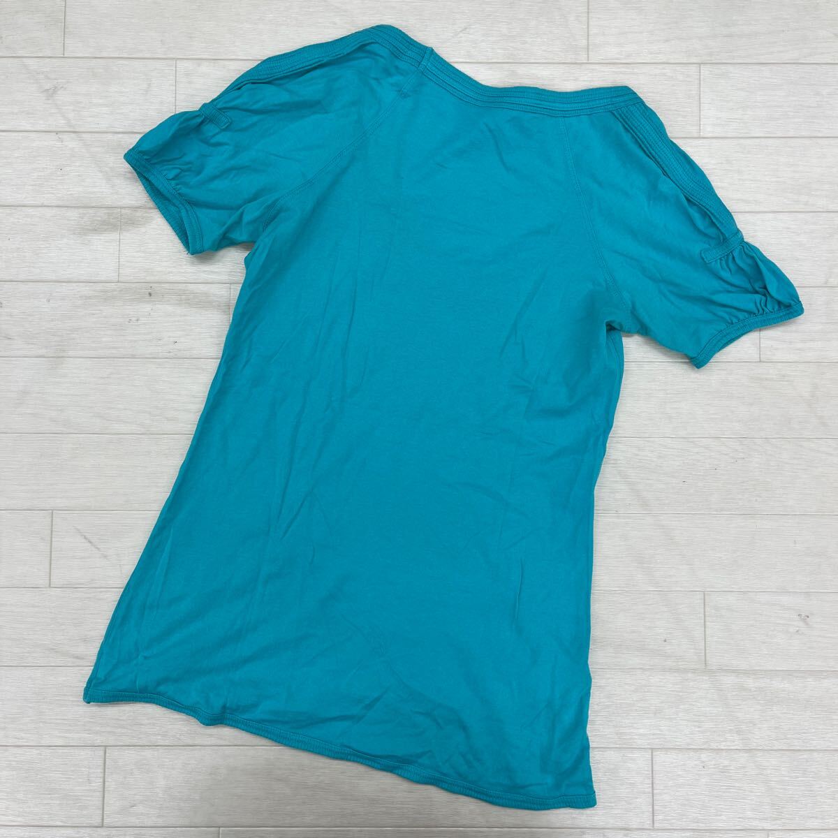 1430◎ BCBG eneration ビーシービージェネレーション トップス カットソー Tシャツ 半袖 カジュアル エナメルグリーン レディースXS_画像4