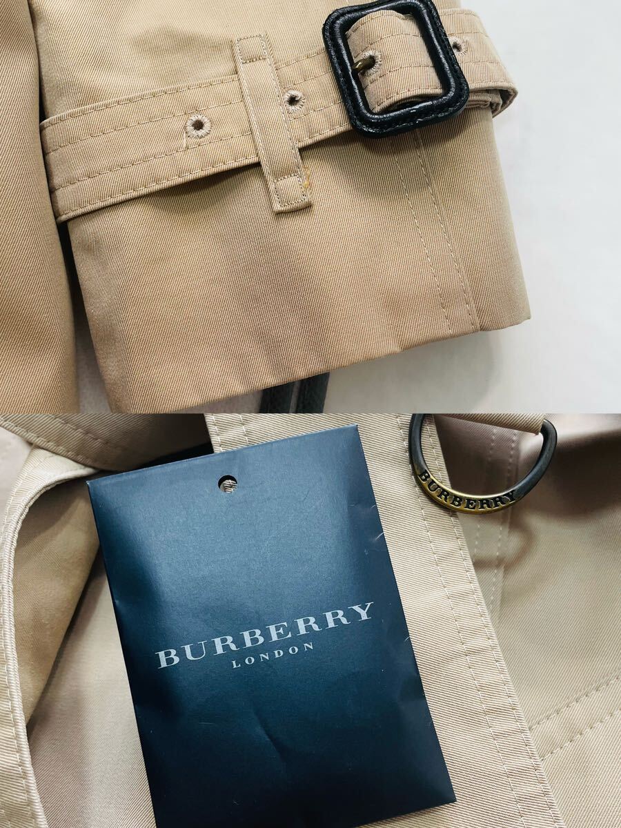 美品★BURBERRY LONDON★春の羽織り★ライナー付きトレンチコート 一番人気のハニーベージュ M相当 バーバリーロンドン 36 ノバチェックの画像9