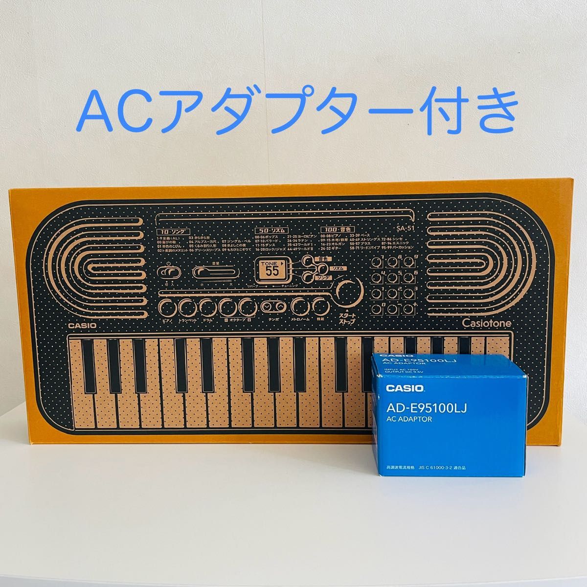 CASIO 電子キーボード Casiotone 32ミニ鍵盤 SA-51 ブラック＆ホワイト