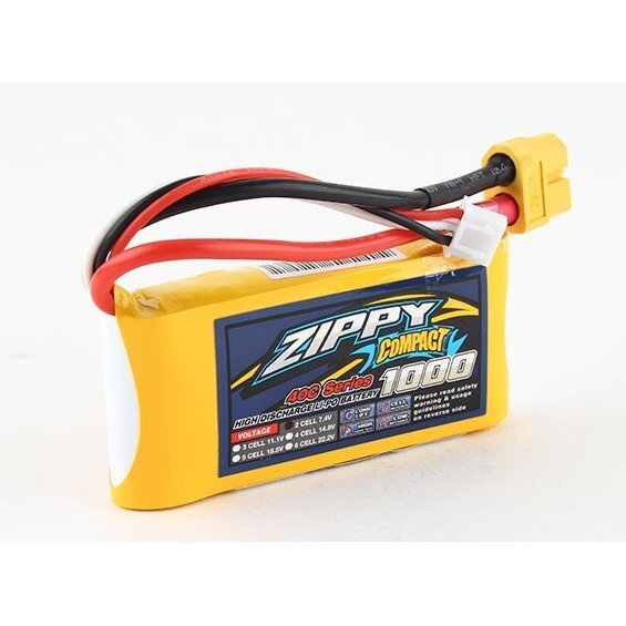 Compact 7.4V 1000mAh 40C50ClipoZIPPY* хобби магазин синий пустой 