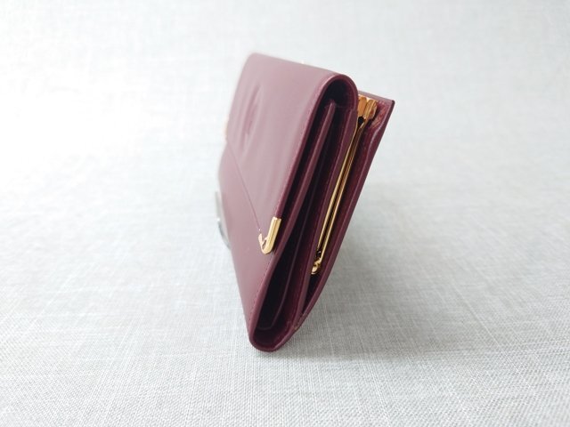 【未使用に近い】Cartier がま口長財布 L3000002 マストライン レザー ボルドー (管理番号：049104)の画像2