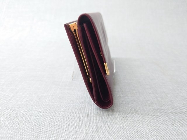 【未使用に近い】Cartier がま口長財布 L3000002 マストライン レザー ボルドー (管理番号：049104)の画像3