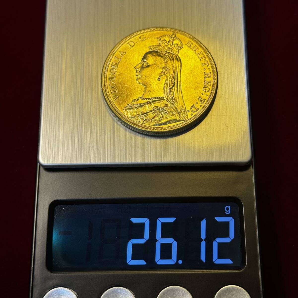 イギリス 硬貨 古銭 ヴィクトリア女王 1889年 イギリス領オーストラリア 聖ジョージ 竜殺し ナイト ドラゴン コイン 金貨 外国古銭の画像6