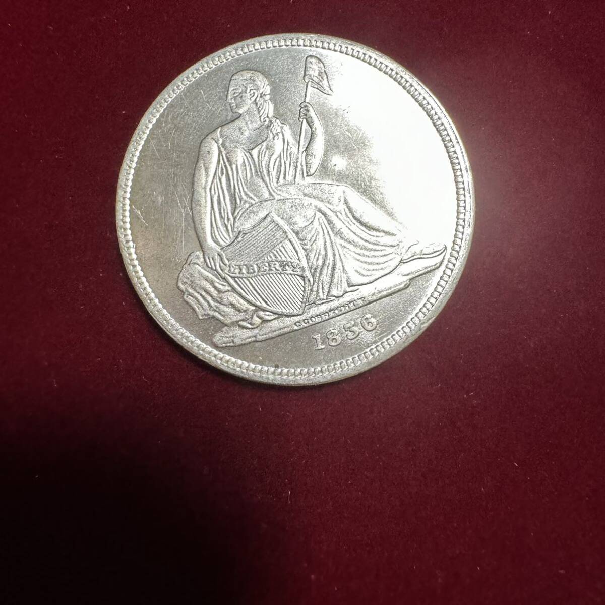 ブラジル 硬貨 古銭 ブラジル発見400周年記念 1900年 「ブラジルアメリカ合衆国共和国」銘 1000レイ 記念幣 コイン 銀貨 外国古銭 の画像7