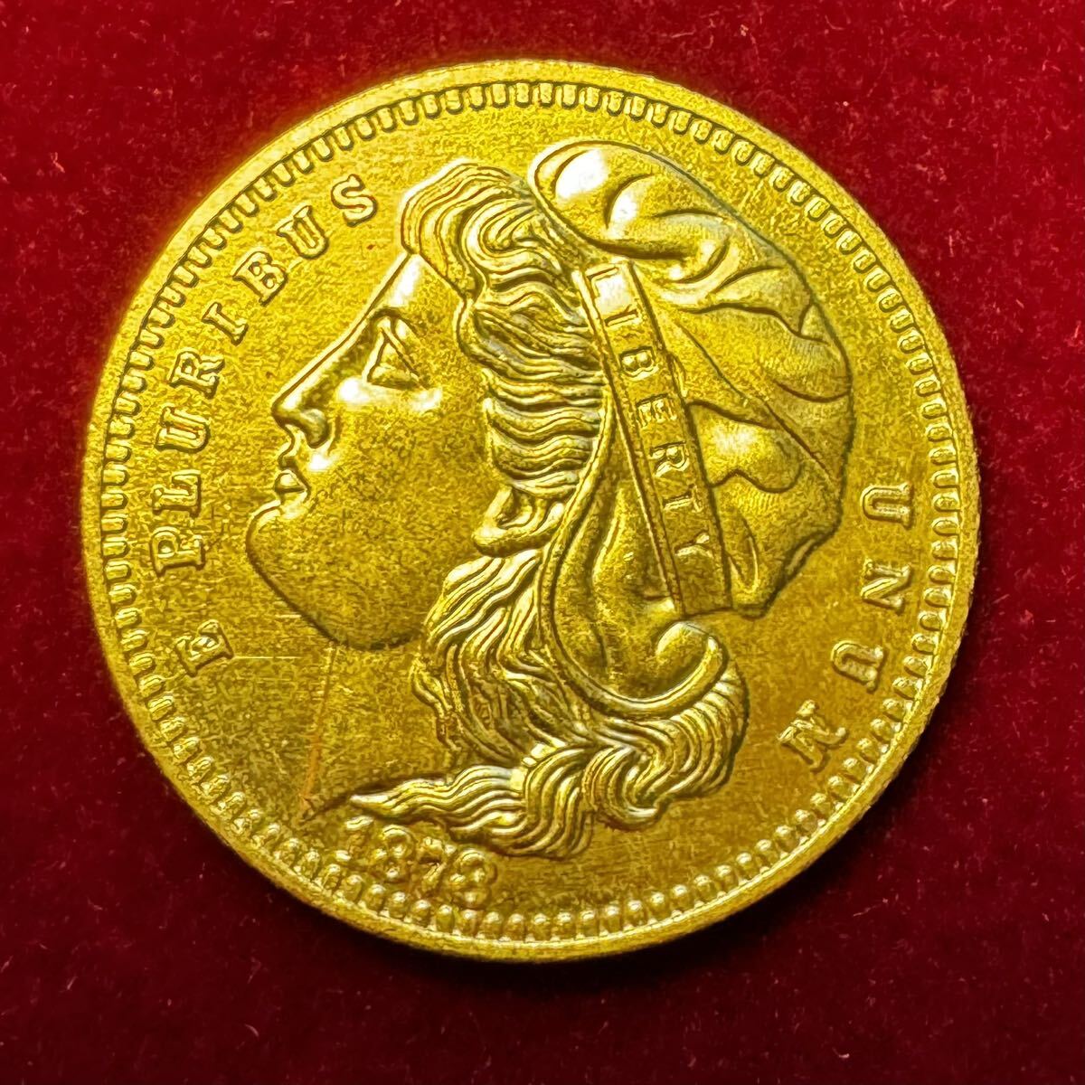 アメリカ 硬貨 古銭 自由の女神 1878年 ハクトウワシ イーグル 矢 オリーブの枝 コイン 金貨 外国古銭 海外硬貨 の画像1