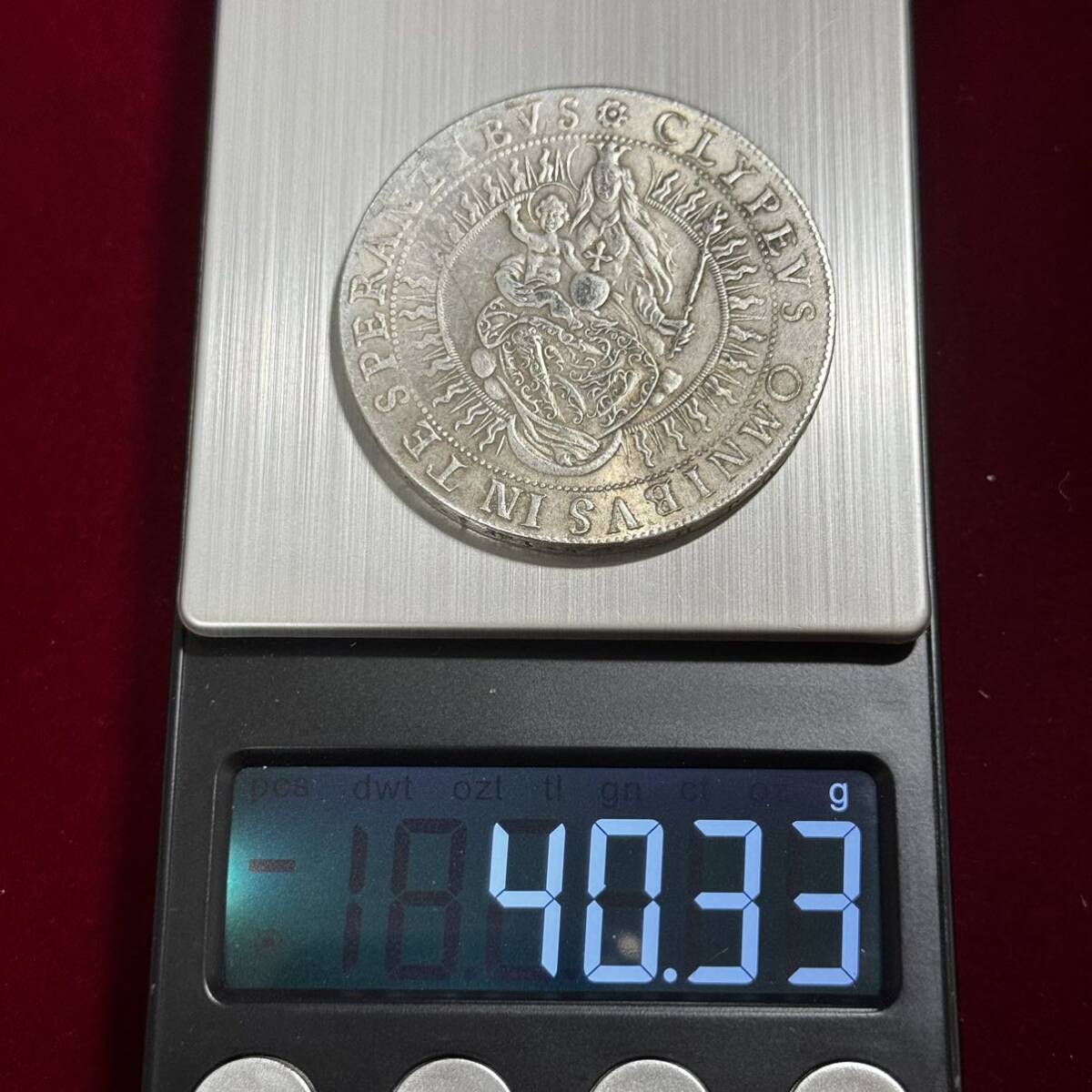 ドイツ バイエルン州 硬貨 古銭 1641年 マクシミリアン1世 マドンナ 子供 州章 雲 ライオン クラウン コイン 銀貨 外国古銭 海外硬貨 の画像6