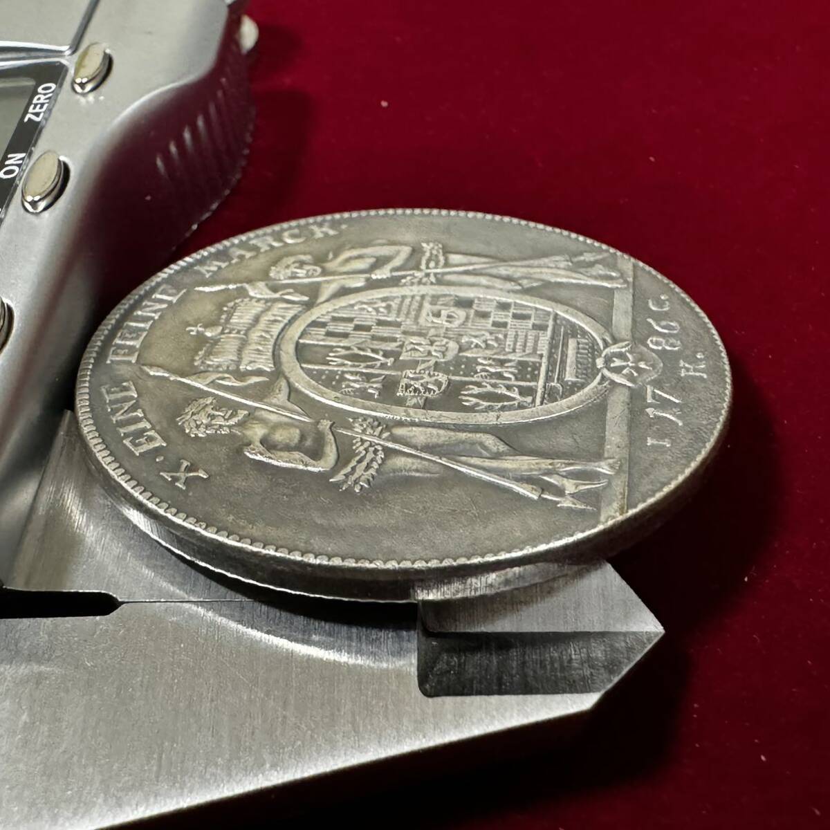 ドイツ ウェストファーレン王国 硬貨 古銭 1813年 ジェローム・ボナパルト フランケン コイン 銀貨 海外硬貨 外国古銭 の画像3