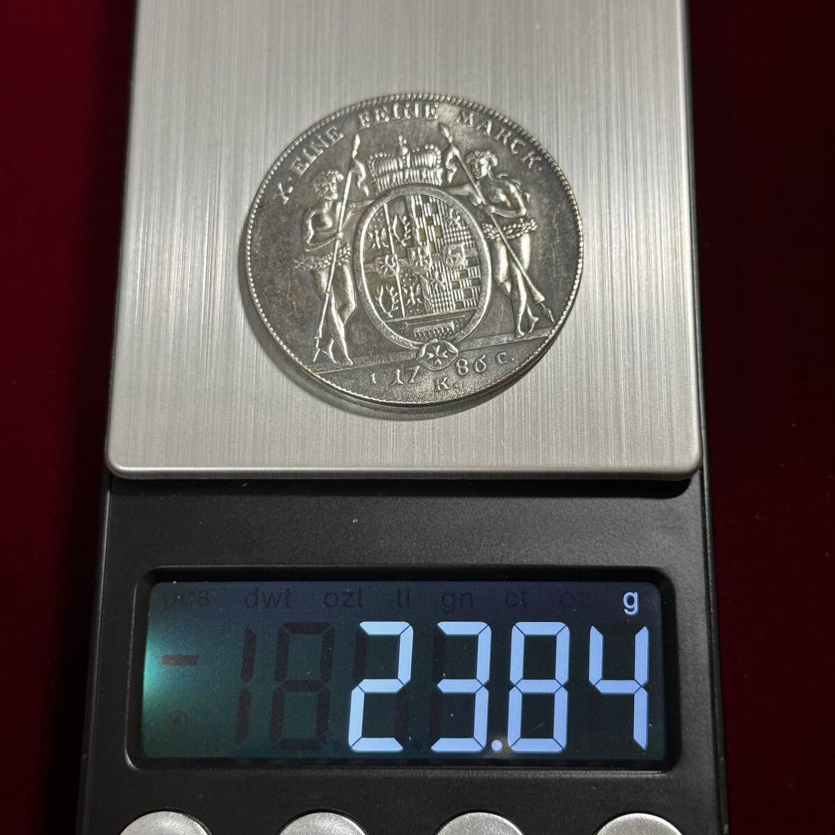 ドイツ ウェストファーレン王国 硬貨 古銭 1813年 ジェローム・ボナパルト フランケン コイン 銀貨 海外硬貨 外国古銭 の画像6