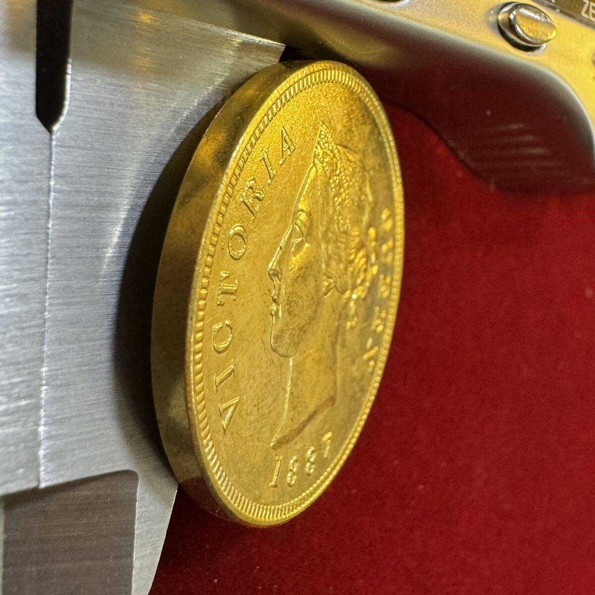 キプロス ヴィクトリア女王 硬貨 古銭 1887年 イギリス海外領土 1/2ピアストル コイン 金貨 外国古銭 海外硬貨の画像3