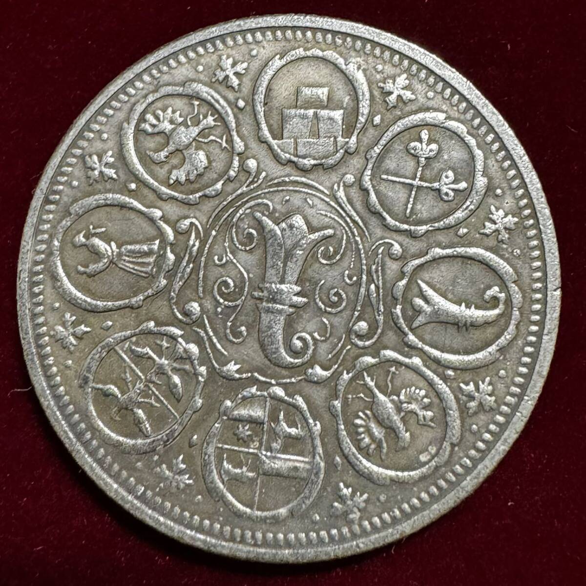 神聖ローマ帝国 硬貨 古銭 バーゼル市 1740年 自由都市 都市の紋章 ターラー コイン 銀貨 外国古銭 海外硬貨 の画像2