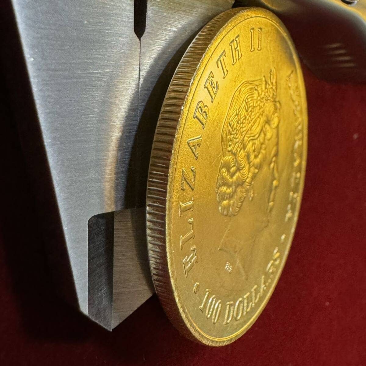 オーストラリア 硬貨 古銭 エリザベス2世 2015年 カンガルー 月光 記念幣 コイン 金貨 外国古銭 の画像3