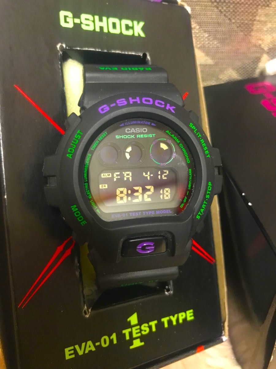 希少品 G-SHOCK RADIO EVA エヴァンゲリオンコラボ  CASIO 箱、説明書付き DW6000FS 初号機モデル