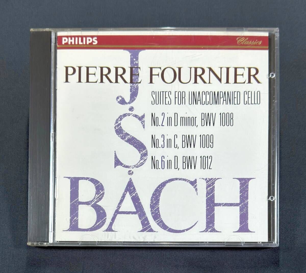 【30CD-3028】ピエール・フルニエ/J.S.バッハ：無伴奏チェロ組曲第2、3＆6番　初期規格　初期ラベル　Fournier　J.S.Bach_画像1