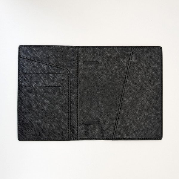 PU leather made passport cover ( black )* passport ... ticket storage . convenient compact cover 