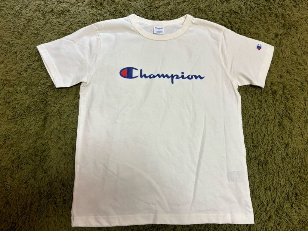 【未使用品】160 Champion 半袖Tシャツ ホワイト ロゴT_画像1