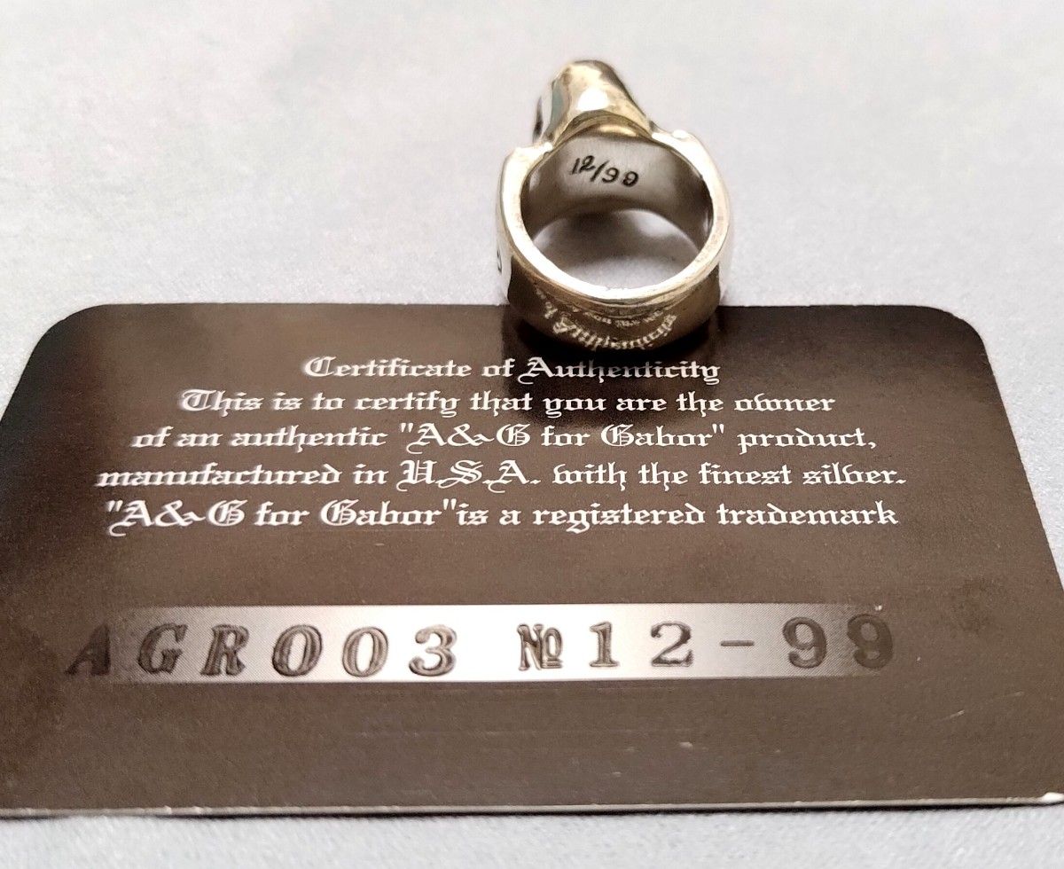 状態・良】A&G for GABOR ガボール スカルリング13号 限定品 状態・良】A&G for GABOR ガボール スカルリング13号 限定品