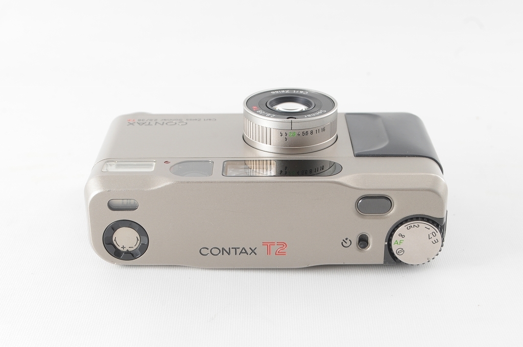 CONTAX コンタックス T2 細かく動作確認済み！ レンズのカクカク無しコンパクトフィルムカメラ チタンシルバー の画像2