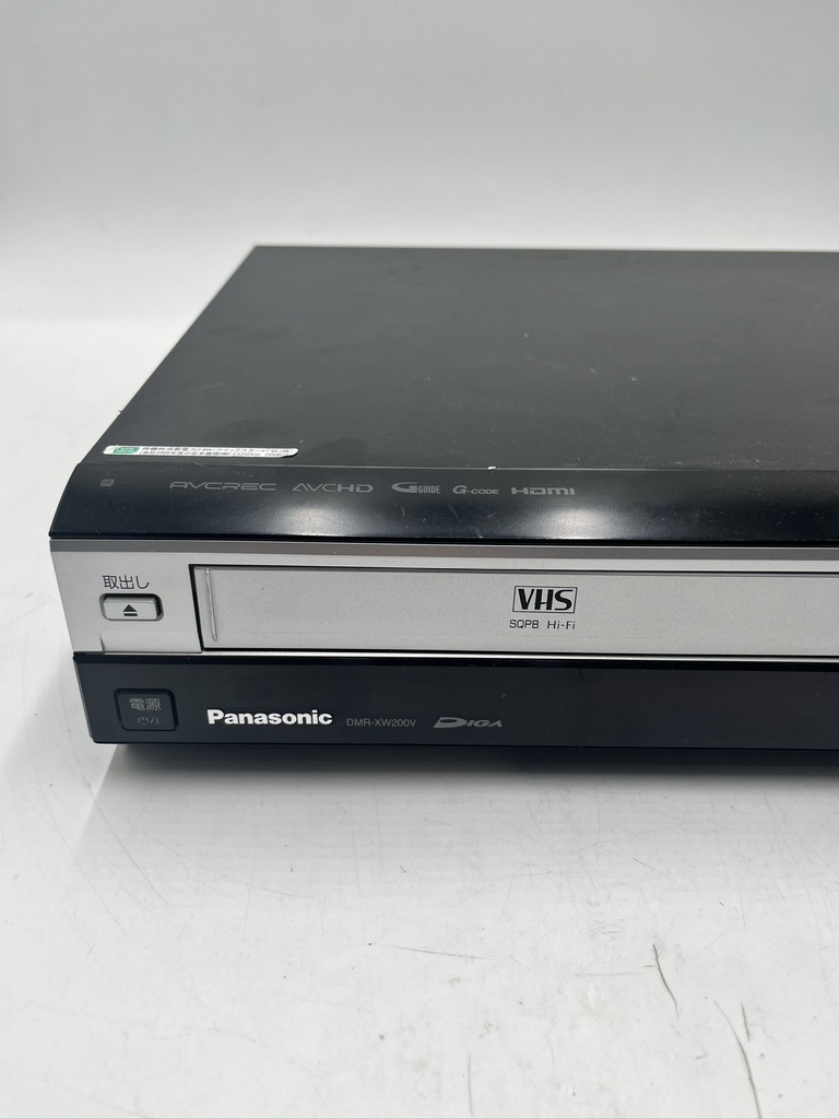 t0568 Panasonic 2チューナー DVDレコーダー VHSビデオ一体型 DIGA DMR-XW200V HDD搭載 250GB 通電OK 動作確認OKの画像3