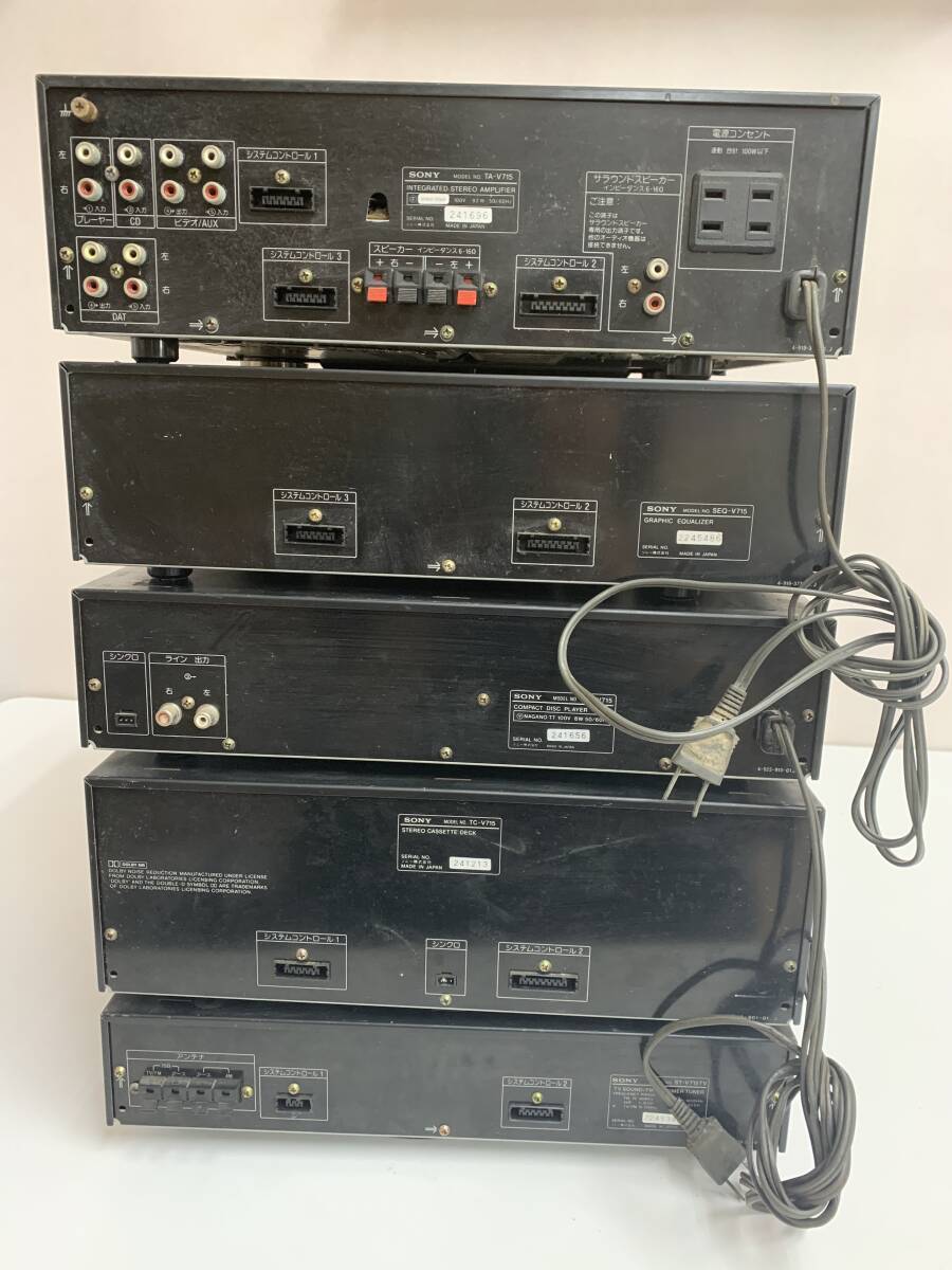 SONY システムコンポ 1284C4&3 TA-V715 SEQ-V715 CDP-V715 TC-V715 ST-V715TV ソニーの画像5