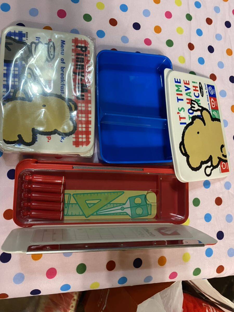 pi Nimes - Showa Retro . lunch box writing brush box 