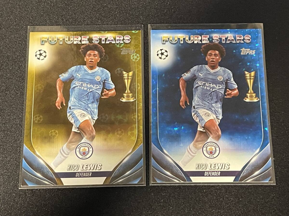 Rico Lewis【2023-24 Topps UEFA Club Competitions】Future Stars 2枚セット #/75 カラーマッチ_画像1