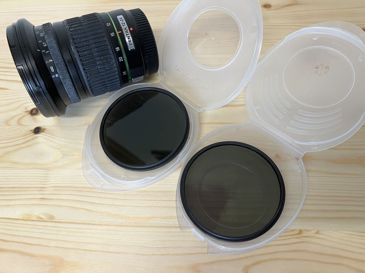 PENTAX SMC DA lens 12-24 wide-angle maru mi lens filter set used with defect 