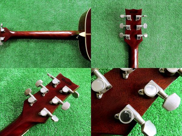 即決 MORRIS MG-600J モーリス製アコースティックギター 縦ロゴヘッド仕様 1980年代日本製フォークギター アコギ用ハードケース付属の画像9