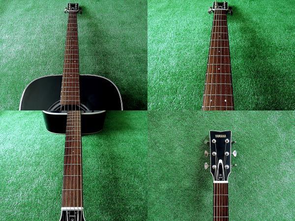 即決 YAMAHA FG-522SJ 表板トップ単板アコースティックギター 良好程度 ヤマハ赤ラベルフォークギター真黒ブラック アコギ用ケース付属の画像6