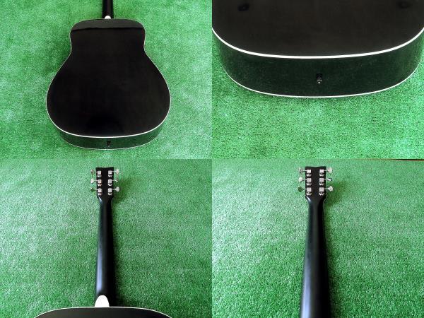 即決 YAMAHA FG-522SJ 表板トップ単板アコースティックギター 良好程度 ヤマハ赤ラベルフォークギター真黒ブラック アコギ用ケース付属の画像8