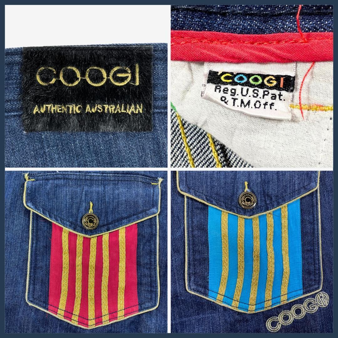 【激レア】COOGI クージー HIP HOP ストリート デニム 刺繍ウイング_画像8