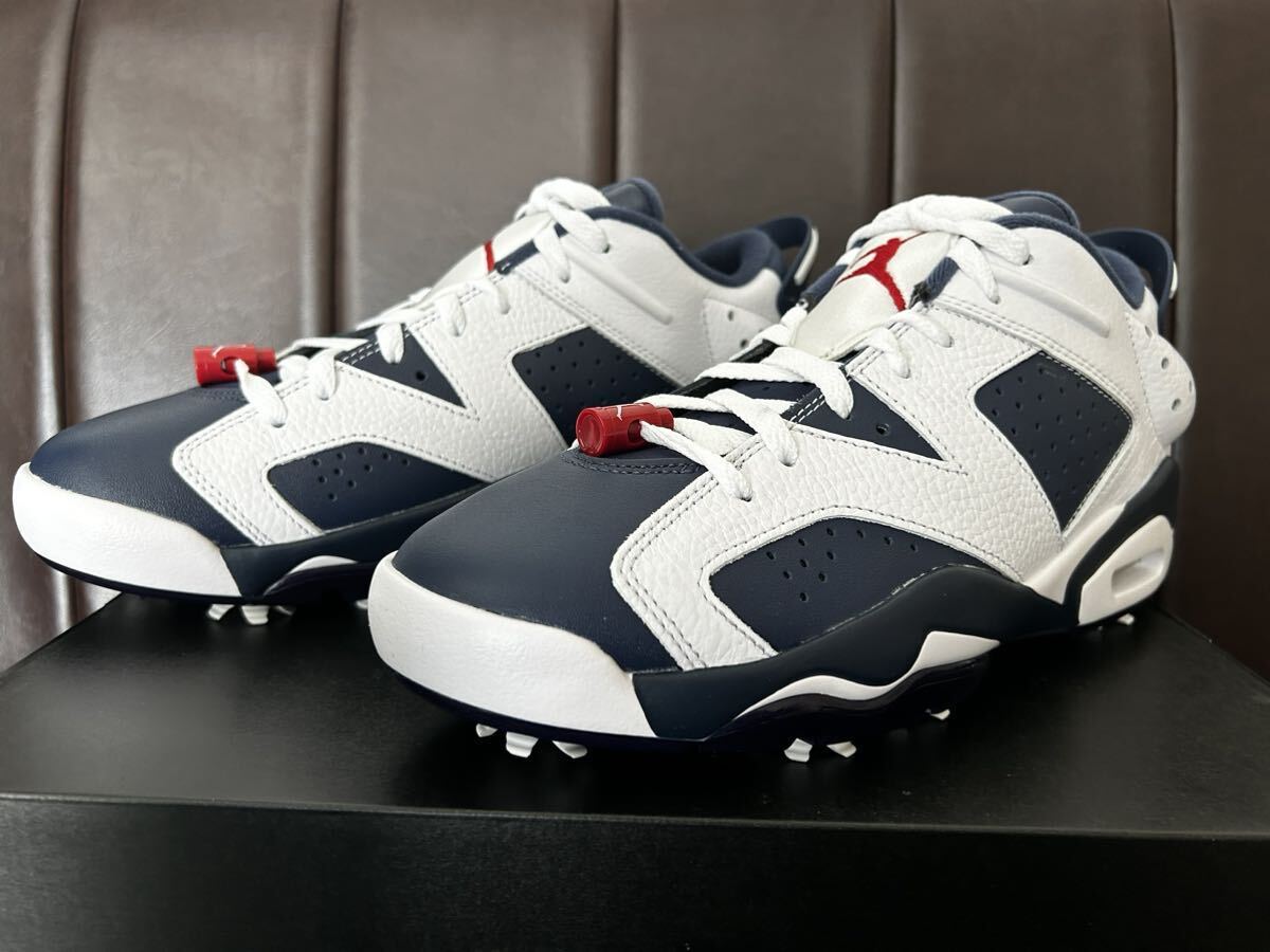 Nike Air Jordan 6 Retro Low Golf White/Varsity Red/Midnight Navy 27.5cm DV1376-101の画像1