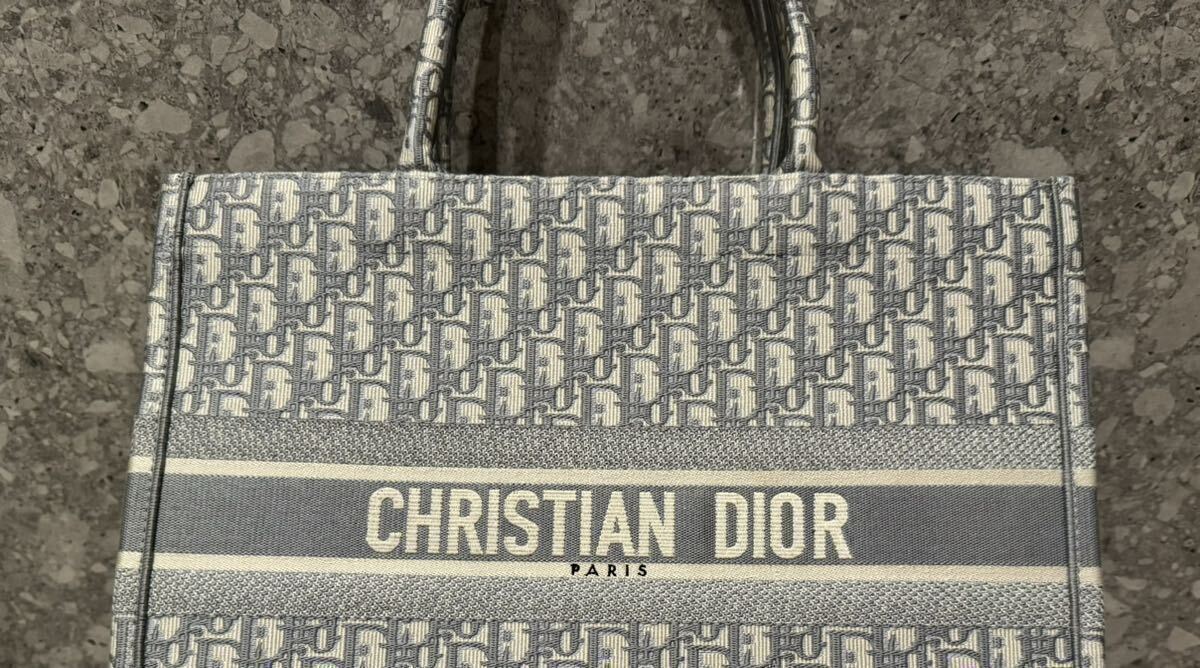 1円スタート★Christian Dior★ クリスチャンディオール ブックトート ハンドバッグ トートバッグ オブリーク柄 ラージの画像5