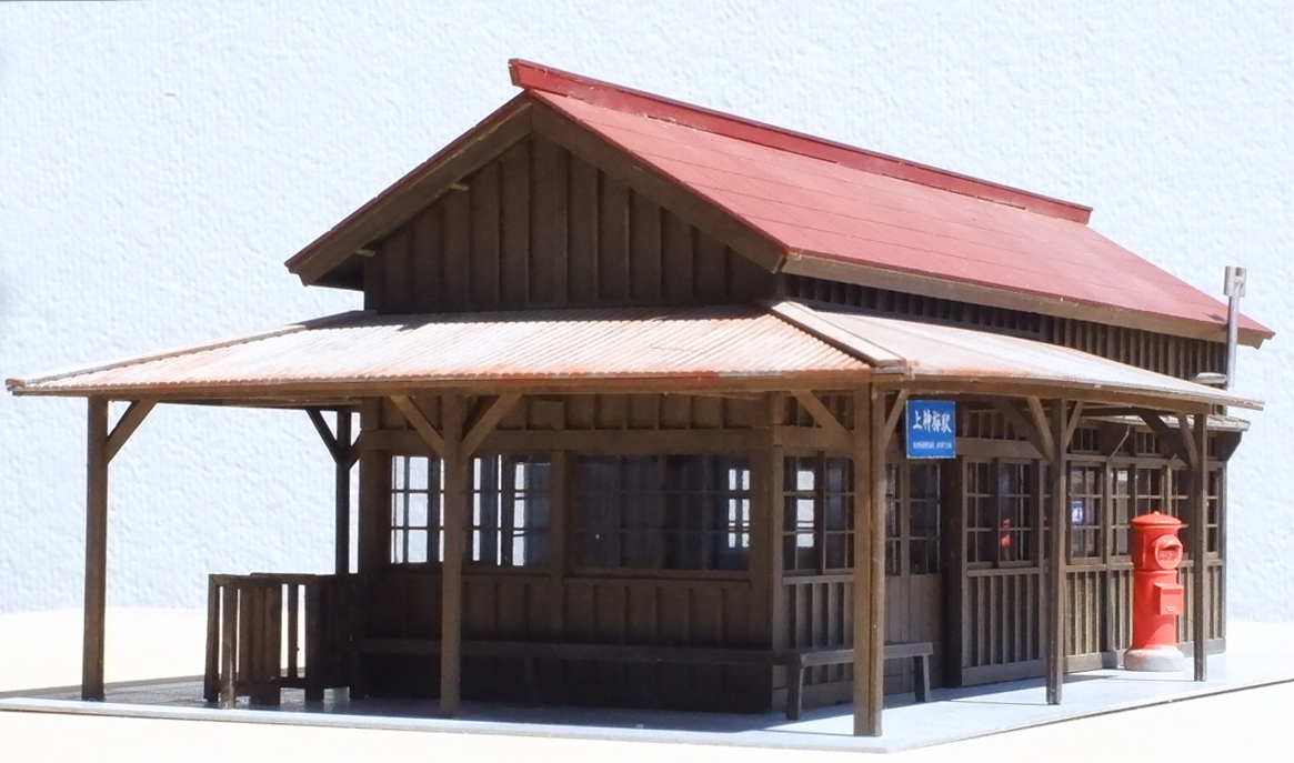 梅桜堂「上神梅駅＆便所小屋A」キット完成品～1円スタートですの画像1