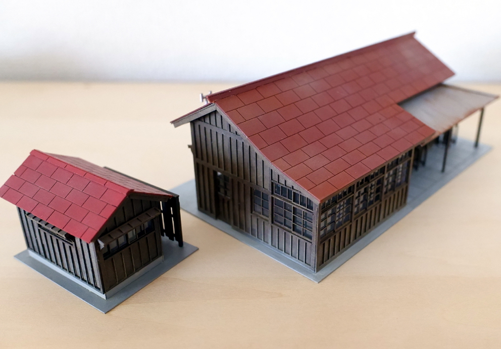 梅桜堂「上神梅駅＆便所小屋A」キット完成品～1円スタートですの画像7