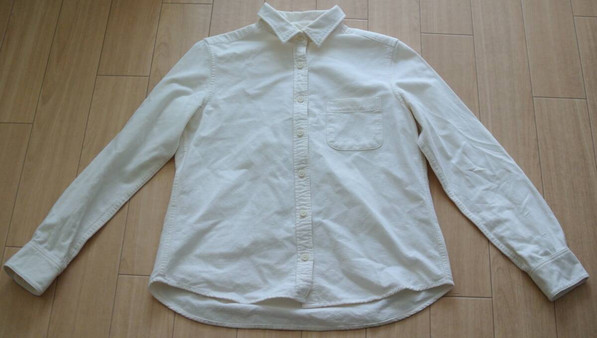 送料込 無印良品 ネルシャツ MUJI キナリ Sサイズの画像3