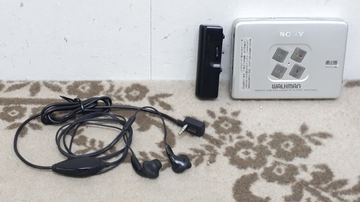 【通電確認済み】ポータブルカセットプレーヤー ソニー WM-EX633 ウォークマン ステレオ オーディオ SONY WALKMAN 銀 八王子市 引き取りOKの画像2