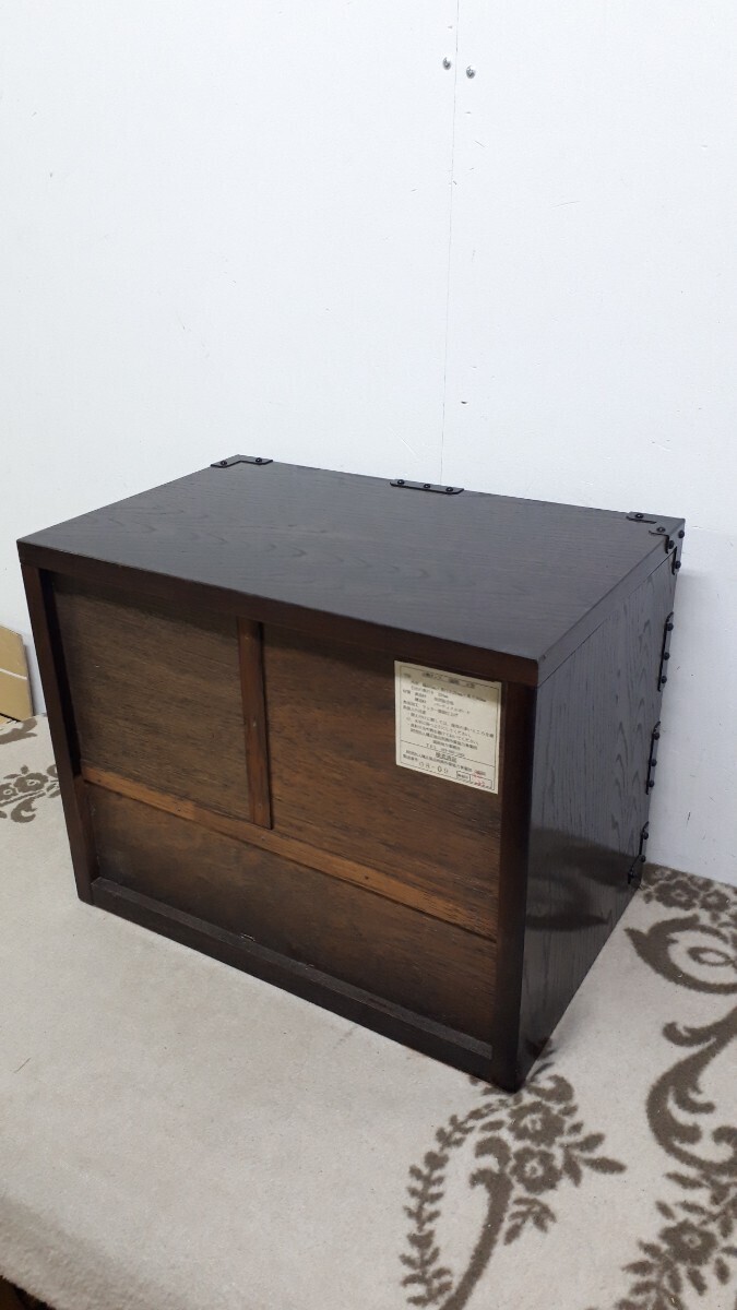  small articles chest 3 step chest drawer Showa Retro wooden storage furniture peace chest of drawers era chest of drawers peace . tea between seat . Japan house shop F type Hachioji city receipt OK