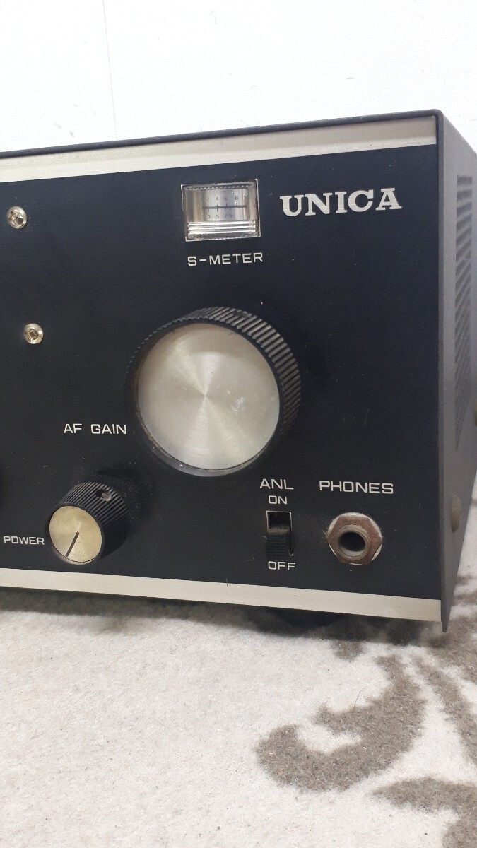 [ электризация подтверждено ] сообщение type приемник Uni kaUR-1A беспроводной UNICA якорь сообщение машина Showa Retro BCL радио аналог 4 частота Hachioji город получение OK