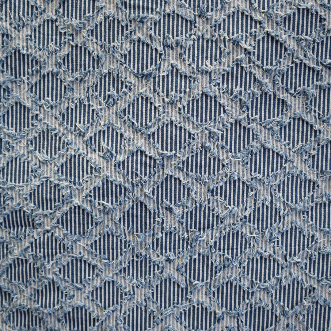  Denim ткань полоса бахрома Denim голубой 150×50cmD28B