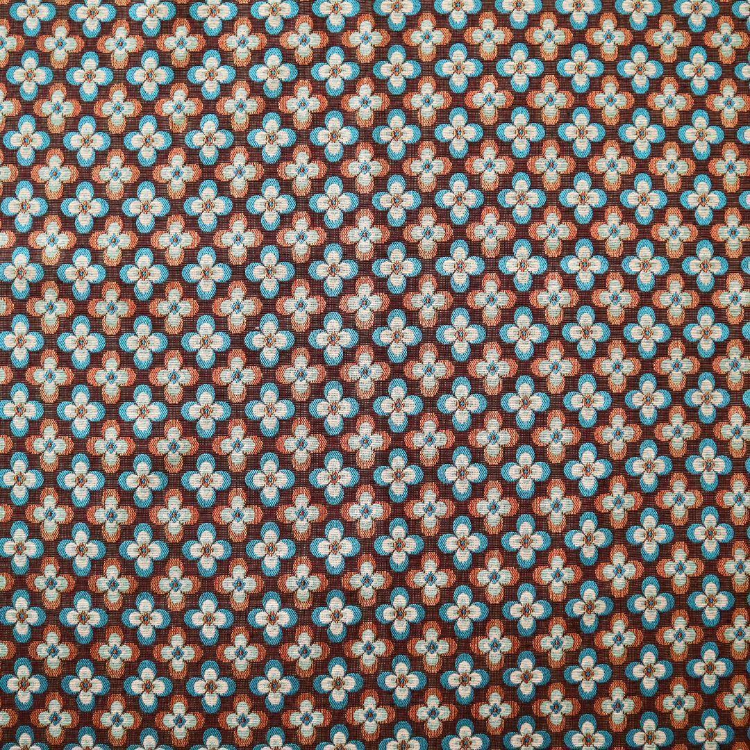 J58A クローバー 幾何学柄 ゴブラン織り生地 ジャガード織り150×50cm_画像4