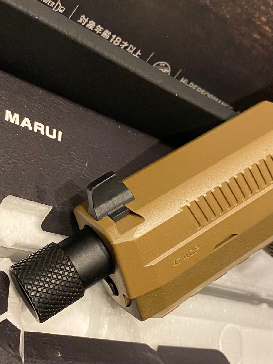 東京マルイ　FNX-45   ガスブローバック　TAN 予備マグ　サイレンサー付き