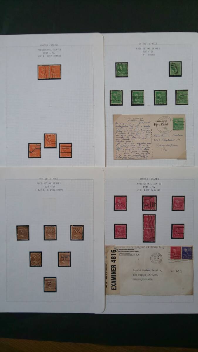 1938年～ アメリカ大統領シリーズ切手コレクション の画像1