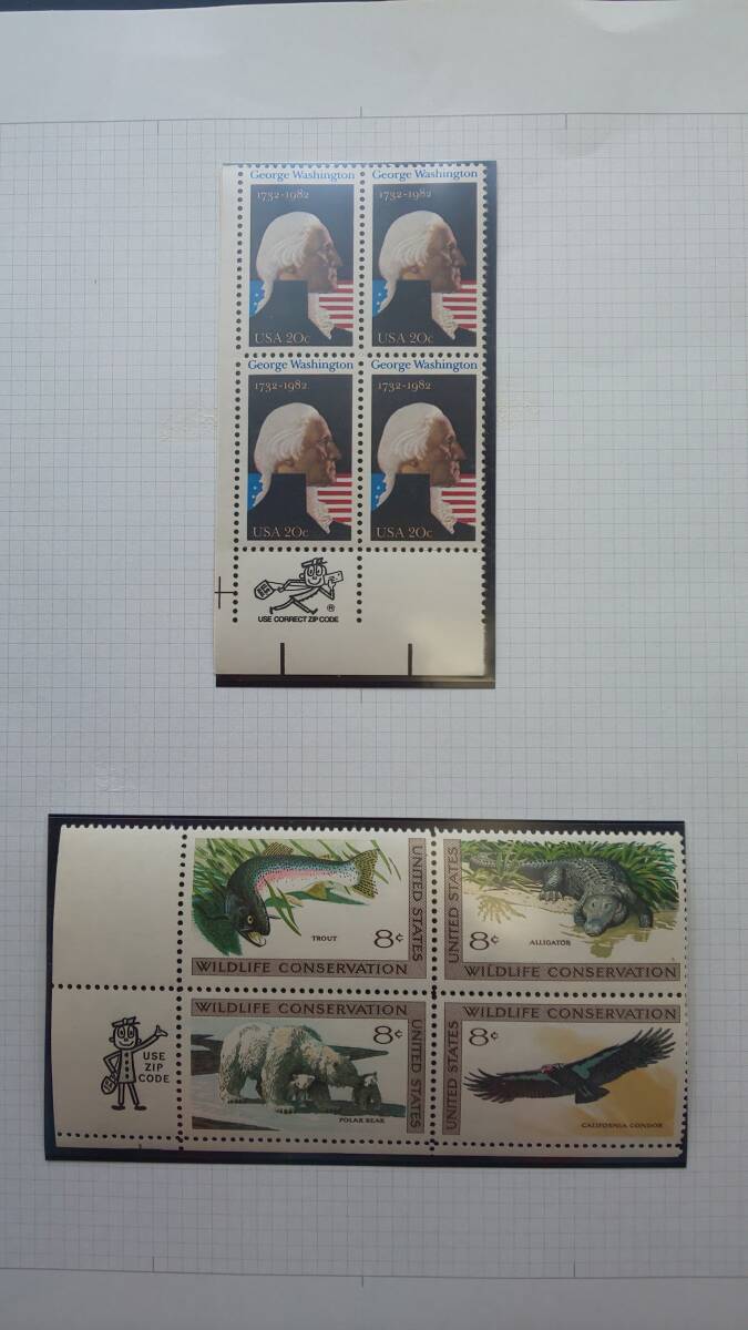 ZIPコード付き田型アメリカ切手 未使用品各種の画像2