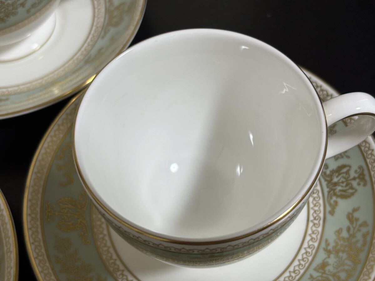 WEDGWOOD ウェッジウッド COLUMBIA コロンビアSAGE GREEN セージグリーン カップ＆ソーサー 6客 洋食器 の画像4