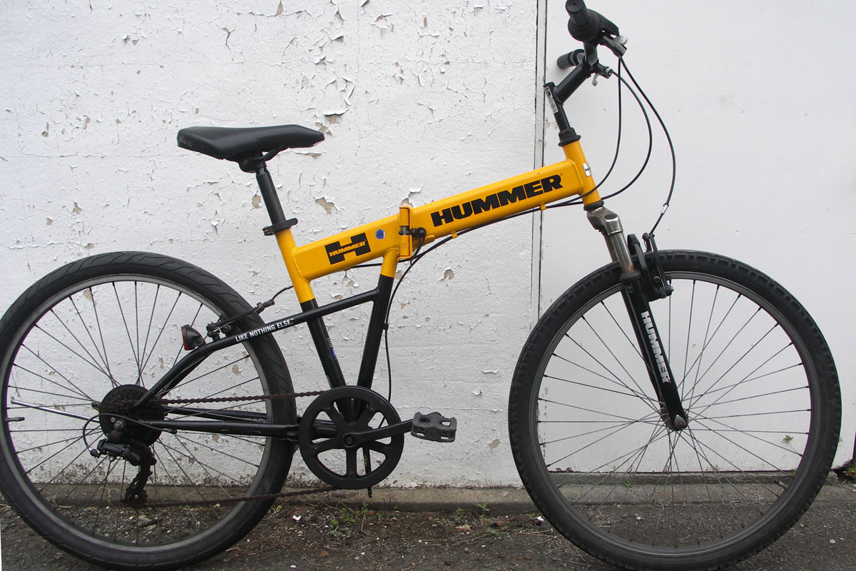 HUMMER ハマー 26インチ 折りたたみ自転車 黄色 茅ヶ崎市引取限定の画像2