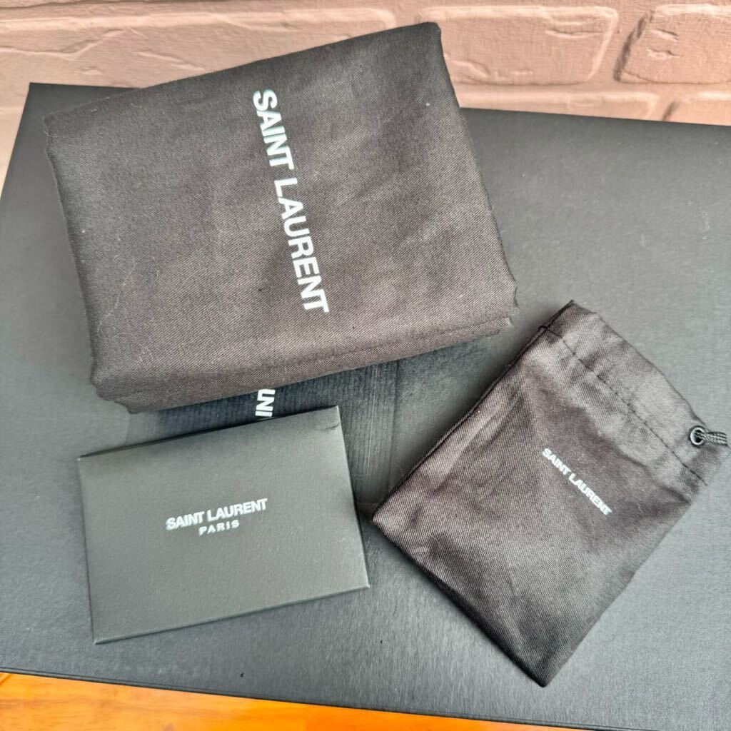 ◆サンローラン◆ 新品 付属品完備 SAINT LAURENT PARIS パンチングレザー×グリッター ANDY スニーカー 参考8万 レディース 24cm 白_画像10