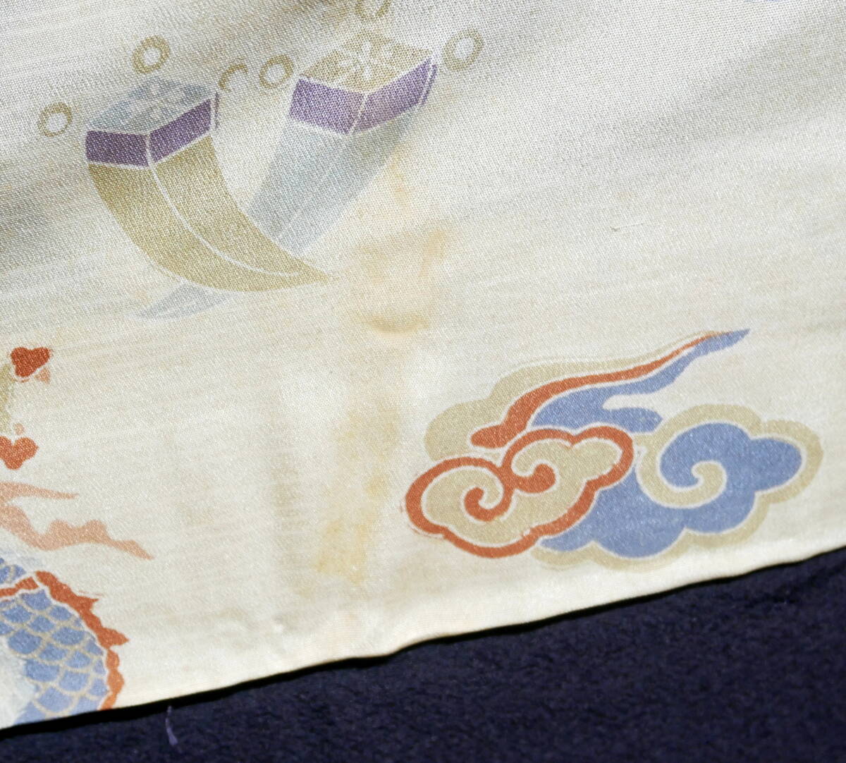 ▲(R604-B241)絵羽織 正絹 袷 アンティーク 年代物 羽織紐付き_画像5