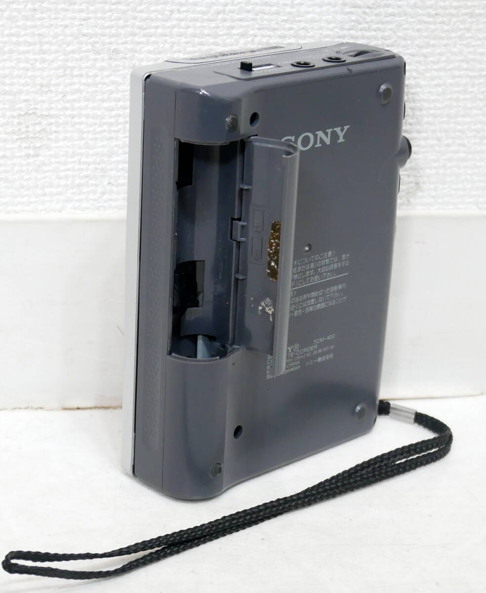 ▲(R604-I105) 現状品 SONY ソニー TCM-400 ポータブルカセットテープレコーダー 通電OKの画像4